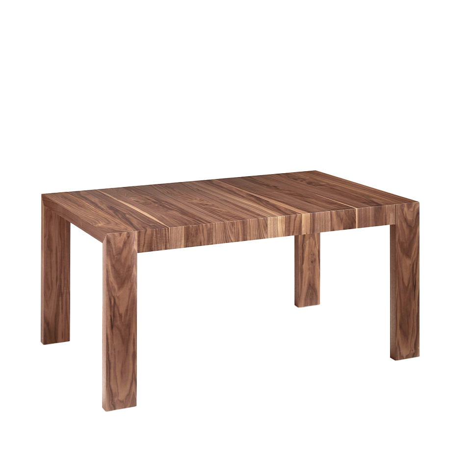 Walnut wood extendable dining table