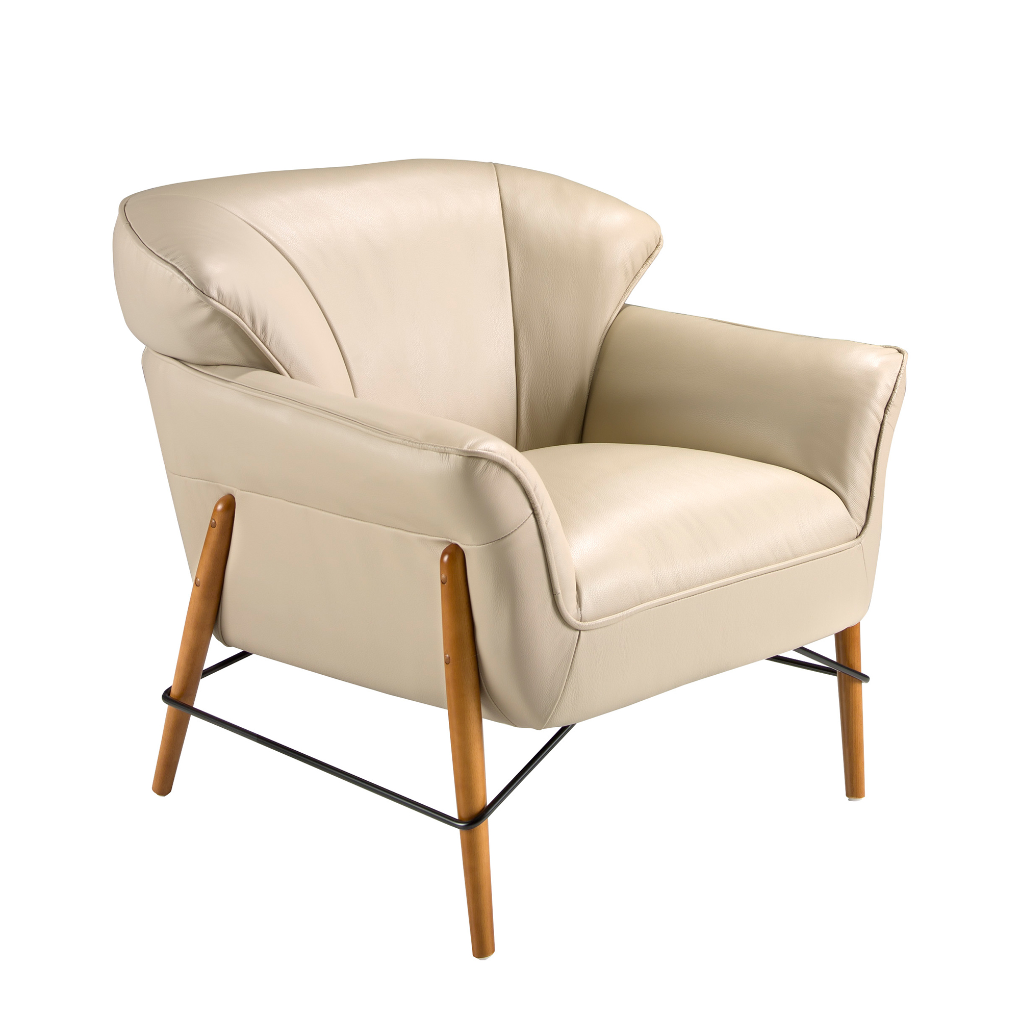 Sillón piel arena