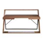Bureau en bois de noyer et acier noir